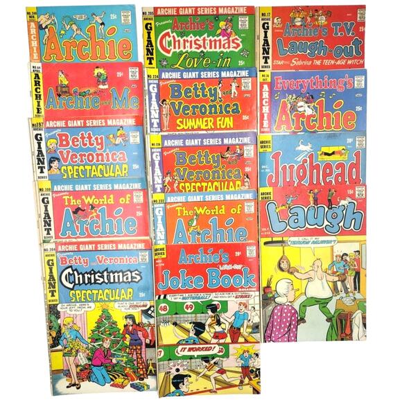 14 Archie Comic Lot 1970s Giant Jughead Betty Veronica Laugh Jokebook Laugh - Picture 1 of 5